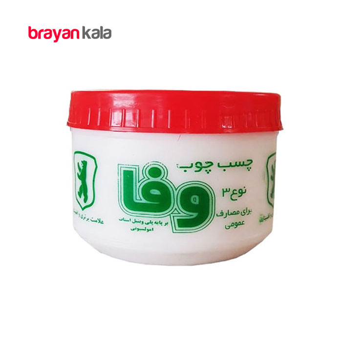 عکس اصلی چسب چوب شمال مدل وفا وزن 450 گرم